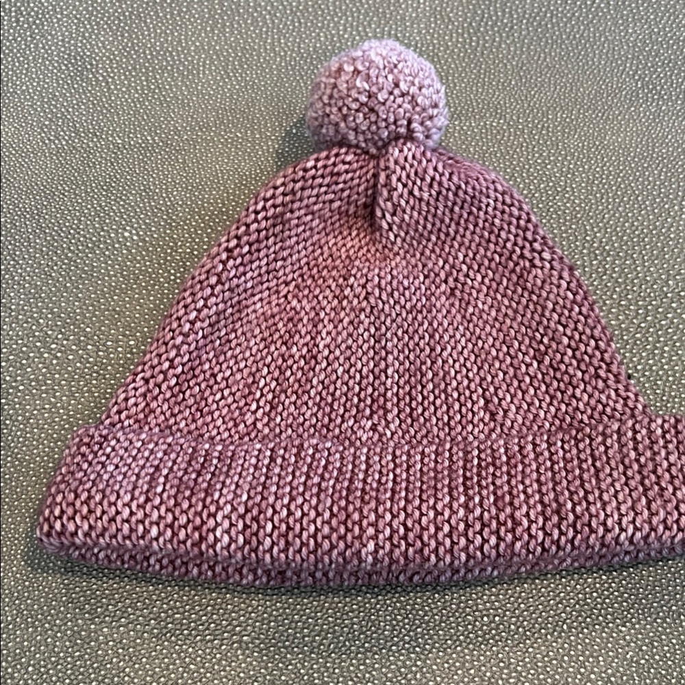 Misha And Puff Antique Rose Knit Garter Hat